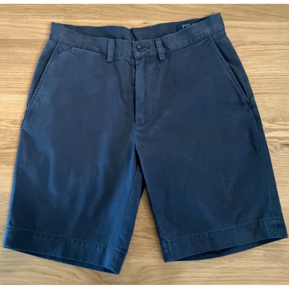 Polo Ralph Lauren Chino Shorts Men's 29 Blue Classic Fit 100% Cotton 9" Inseam‎